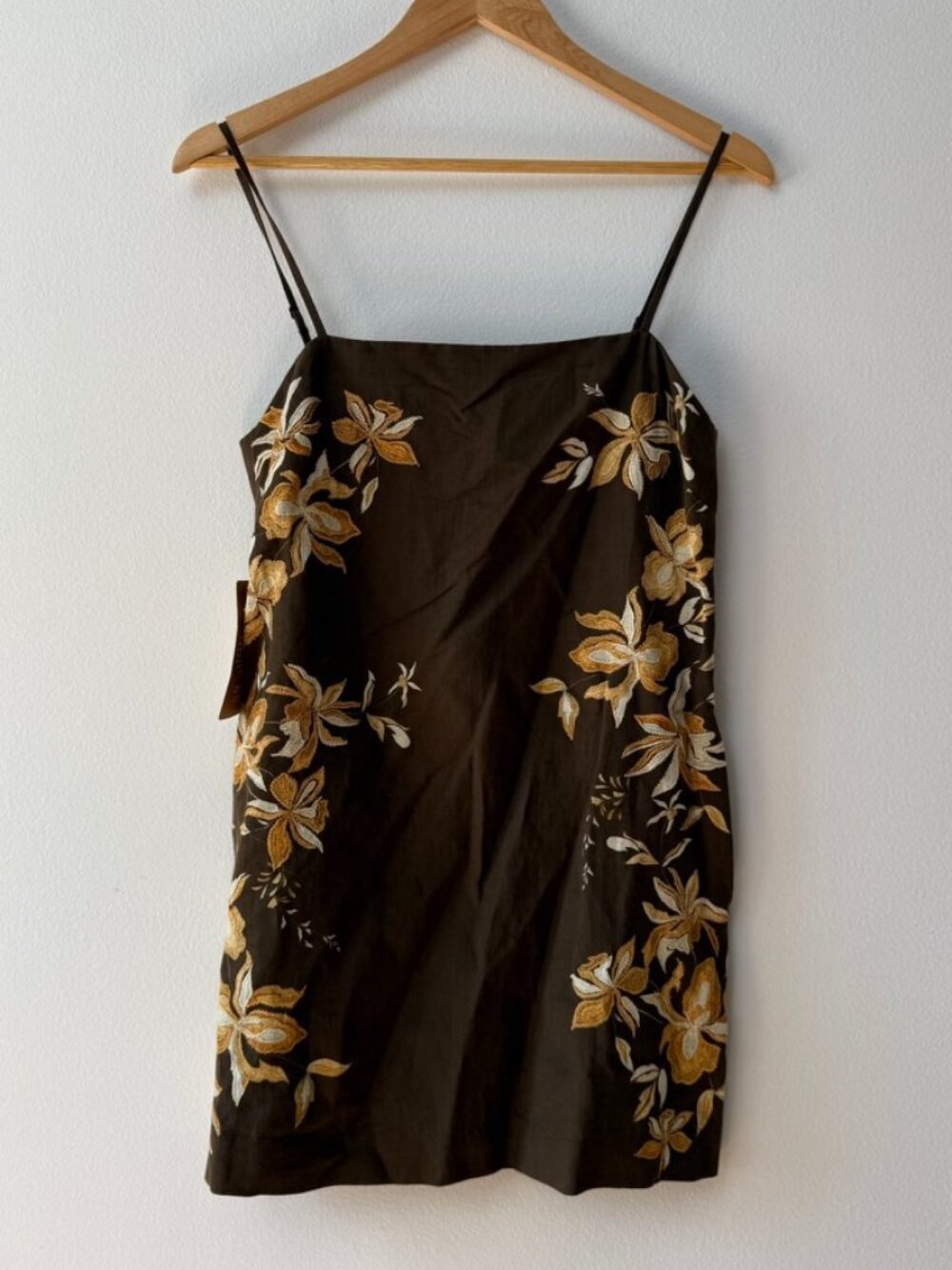 Hemant And Nandita Bota Floral Mini Dress Brown Size XS